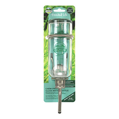 4. Oxbow Enriched Life Chew Proof Glass Water Bottle
