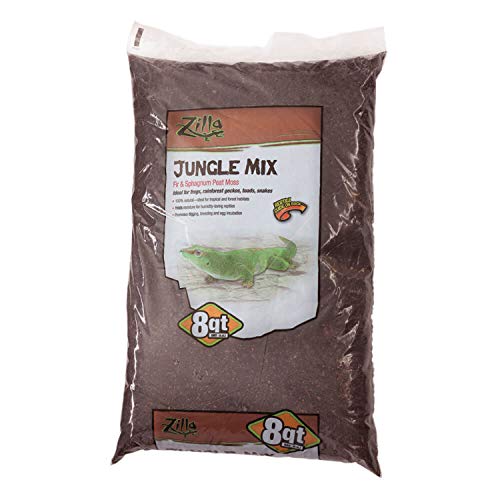8. Zilla Reptile Terrarium Bedding Substrate Jungle Mix Moss & Fir