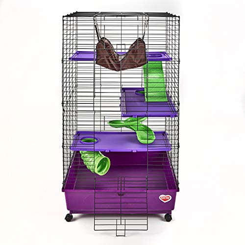 10. Kaytee My First Home Deluxe 2X2 Multi-Level With Casters