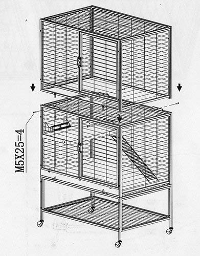 11. Exotic Nutrition Mansion Cage – 100% All Metal Multi-Level Cage