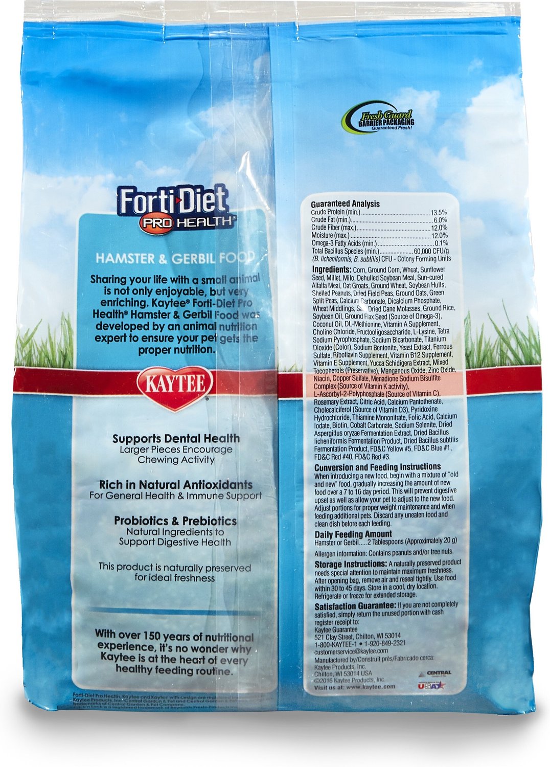 5. Kaytee Forti-Diet Pro-Health Hamster Food