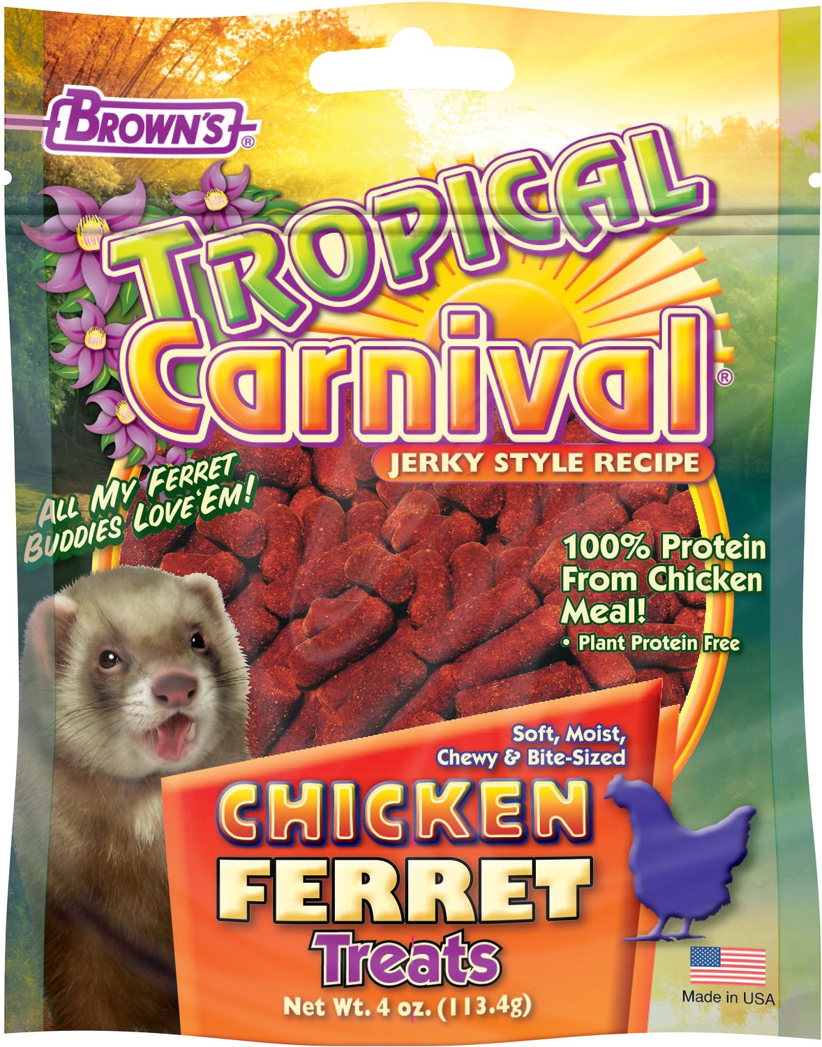 6. Browns Tropical Carnival Chicken Ferret Treats